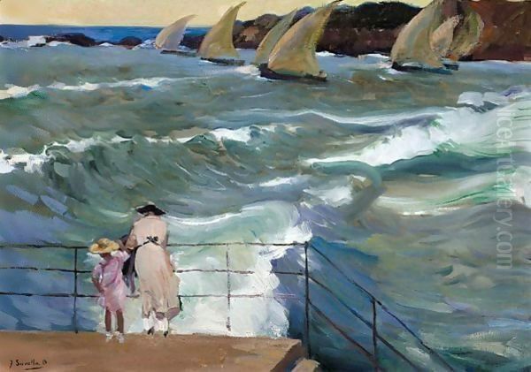 El Rompeolas De San Sebastian (On The Breakwater, San Sebastian) - view 1