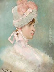Retrato De La Reina Maria Cristina by Francisco Miralles Galup