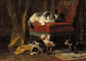 Mother's Pride by Henriette Ronner-Knip