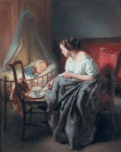 La Jeune Mere by Octave Tassaert