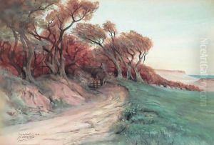 Chemin Boise A Belle-Ile by Georges Jules Victor Clairin