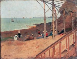 Au Bord De La Mer by Paul Lecomte