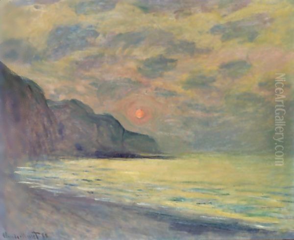 Soleil Couchant, Temps Brumeux, Pourville - view 1