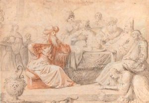 Christ In The House Of Mary And Martha by Rombout Van Troyen
