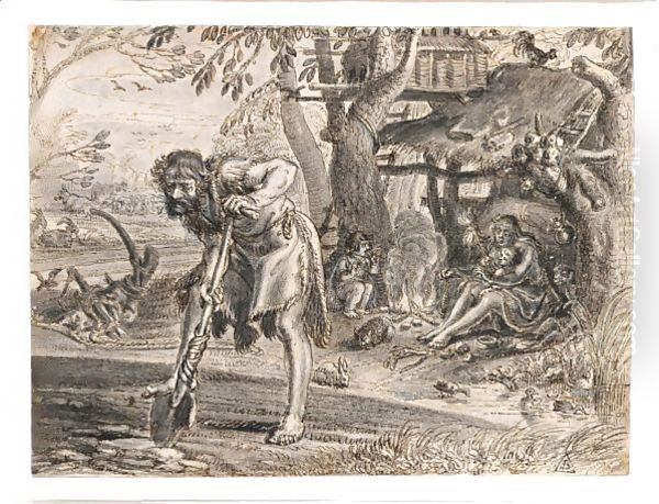 Adam And Eve With Their Children - view 1