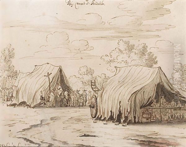A Military Encampment Near Mont-Saint-Andre - view 1
