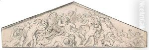 Design For A Tympanum, With Gambolling Putti
