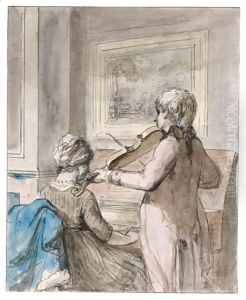 A Young Couple Making Music by Jurriaan Andriessen