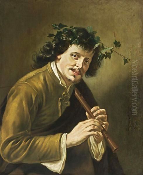 A Shepherd Playing The Flute - view 1