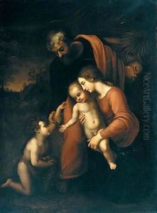 The Holy Family With The Infant Saint John The Baptist by Raphael