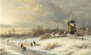 Wood Gatherers In A Winter Landscape