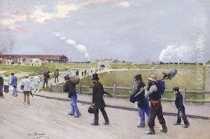 Le Train De Banlieue by Jean-Georges Beraud