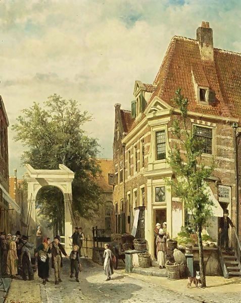 A Busy Street In Weesp - view 1