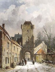 A Wintry View Of The Dijkpoort In Hattem