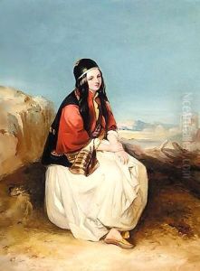 Portrait Of A Lady In A Greek Landscape Portrait Of A Lady In A Greek Landscape