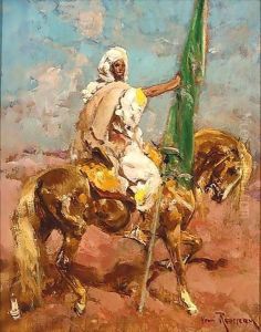 A Mounted Standard Bearer