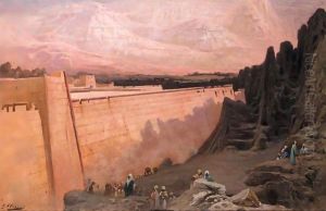 The Ramparts Of A Fortified City by Georges Jules Victor Clairin