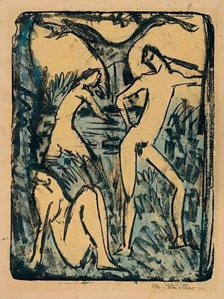 Zwei Madchen Und Stehender JAngling (Two Girls And A Standing Boy) - view 1