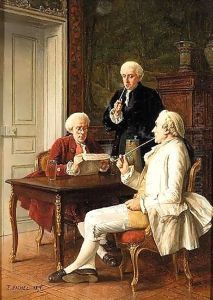 Reading The Newspaper by Benjamin Eugene Fichel
