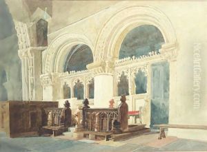 The Chancel, Walsaken Church by Miles Edmund Cotman