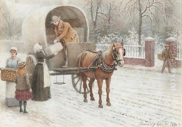 Delivering Parcels In Winter - view 1