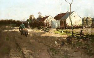Farm Scene by John Reid Murray