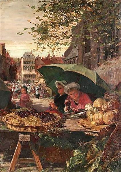 The Cherry Stall At A French Market - view 1