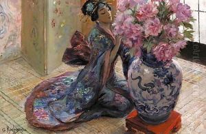 Japonaise Au Vase