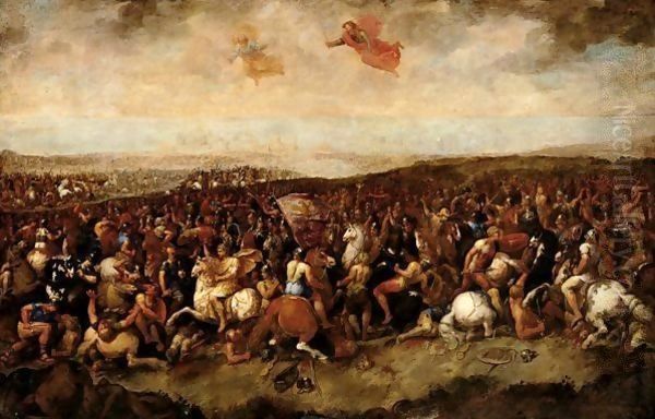 A Cavalry Engagement, Possibly The Battle Of Constantine, With A Coastline Visible Beyond - view 1