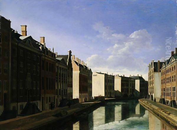 Amsterdam, The Heerengracht From The Vijzelstraat Looking Towards The Nieuwe Spiegelstraat - view 1