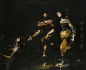 The Abduction Of Helen by Luca Giordano