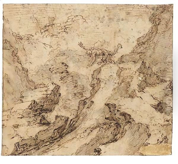 Empedocles Leaping Into Etna - view 1