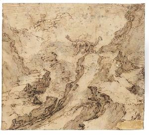 Empedocles Leaping Into Etna by Salvator Rosa