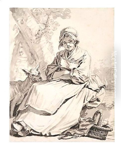 Peasant Girl With A Goat - view 1