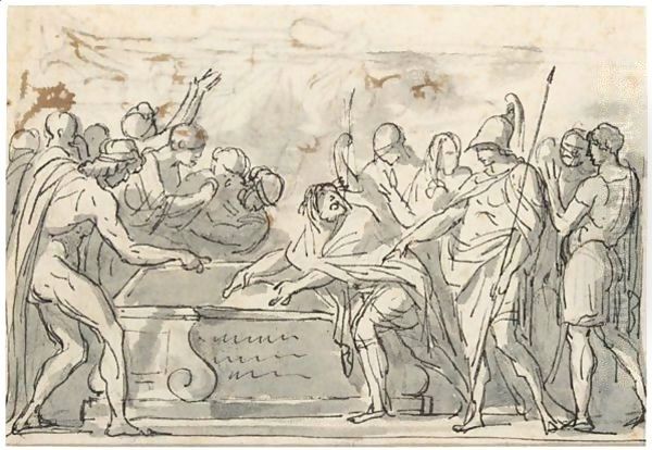 Sketch Of A Triumphal Procession, And A Study For The Figure Of Alexander - view 1