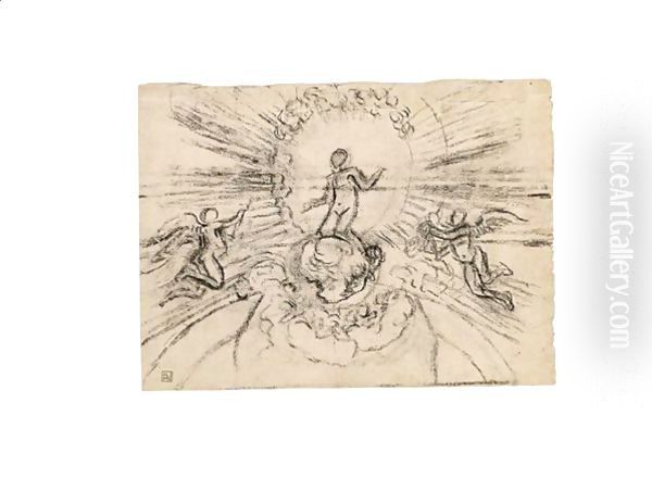 Virgin In Glory With Two Angels - view 1