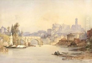 The Ponte Rotto And Temple Of Vesta, Rome by William Callow