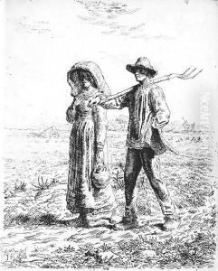 Le Depart Pour Le Travail by Jean-Francois Millet