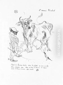 Invitation A Une Tasse De Lait by Henri De Toulouse-Lautrec