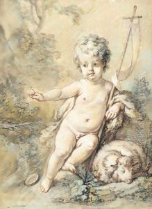 Saint Jean-Baptiste Et L'Agneau Pascal by Francois Boucher