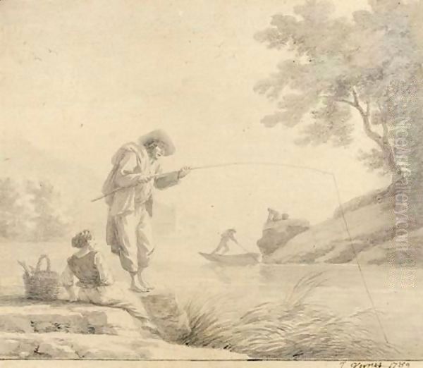 Pecheurs Au Bord De L'Eau - view 1