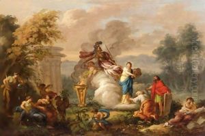 Allegorie Avec Minerve Et Uranie