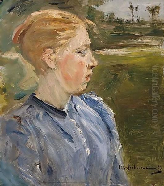 Blue Girl In Landscape-Farmgirl - view 1