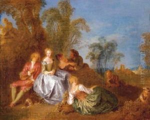 Fete Champetre 3 by Jean-Baptiste Joseph Pater
