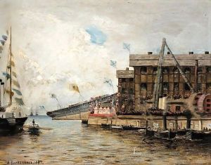 Launching The Ship by Aleksei Petrovich Bogolyubov