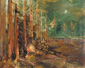 Bivouac On The Forest Edge by Konstantin Alexeievitch Korovin