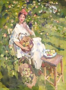Apples In The Garden by Konstantin Alexeievitch Korovin