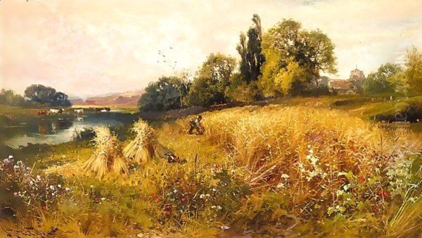 Harvest Scene, Near Arundel - view 1