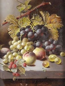 Peaches, Grapes And Rasberries