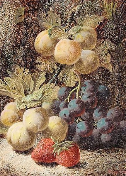 Still Life Of Plums, Grapes And Strawberries - view 1